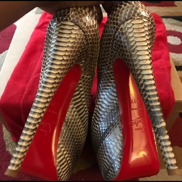 snakeskin louboutins
